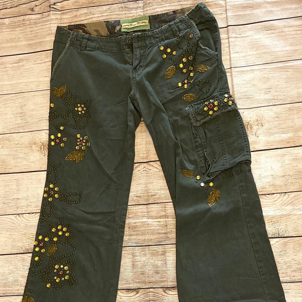 Miss me green cargo pants